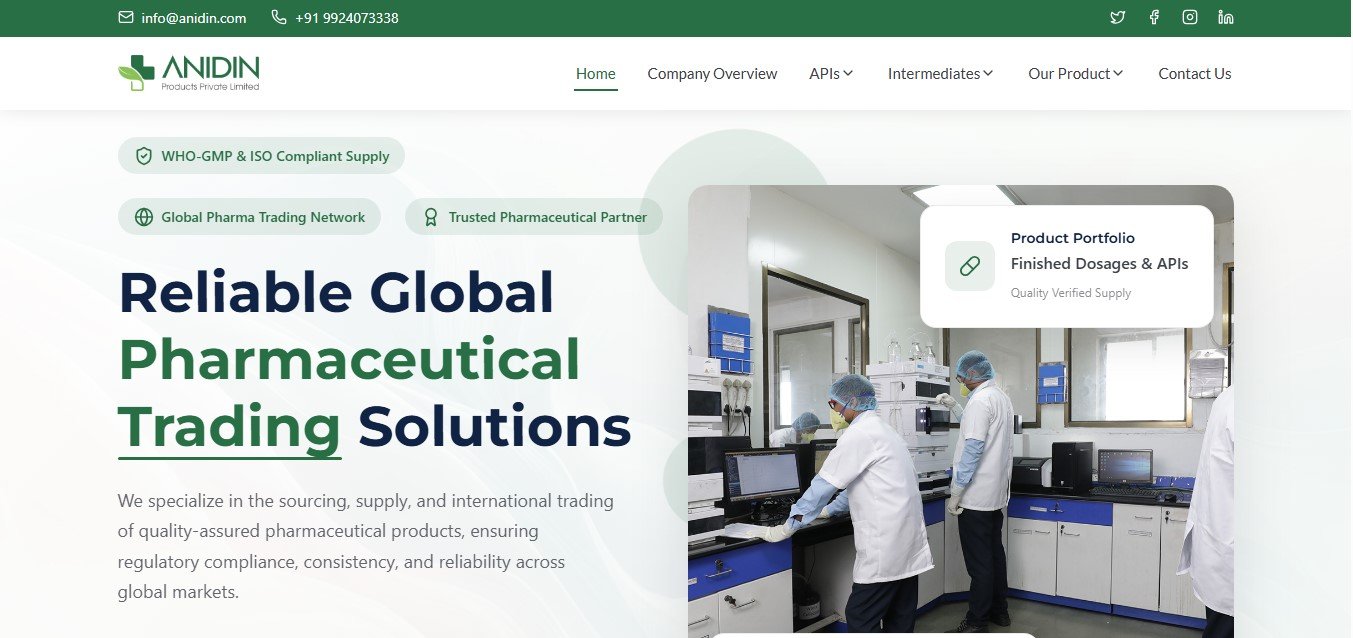 Anidin Pvt Ltd Healthcare Enterprise screenshot