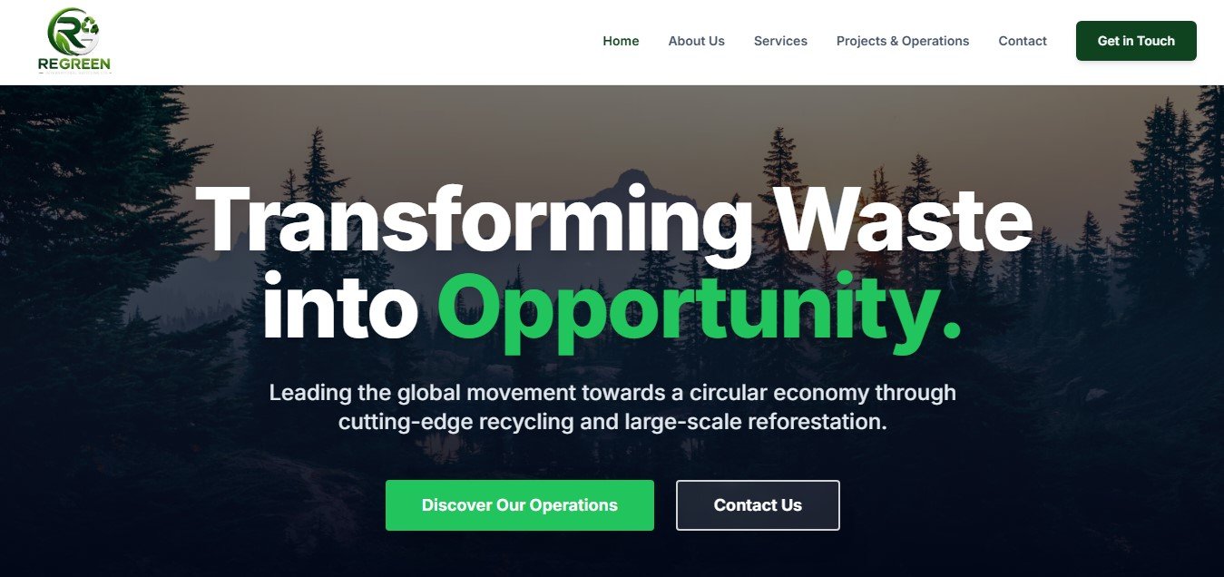 Regreen International Sustainable Solutions screenshot